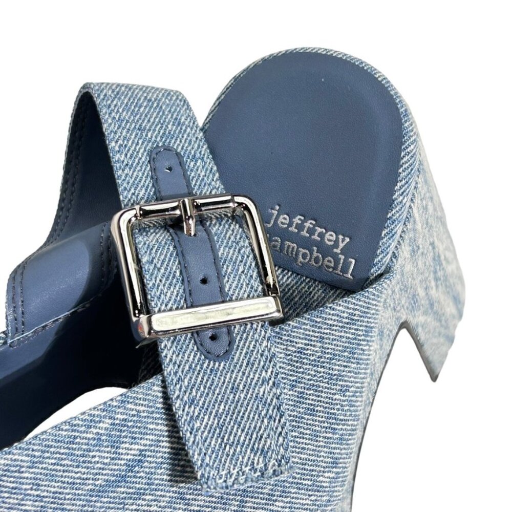 Jeffrey Campbell Moody Platform Sandal in denim blue - Picture 6 of 9
